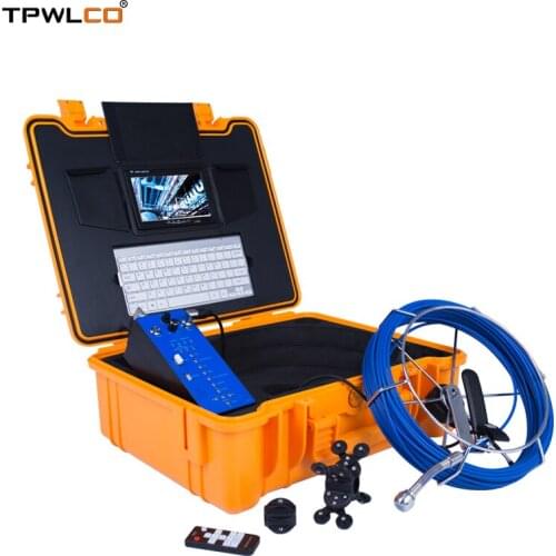 20m Cable Waterproof 25mm Professional Endoscope Camera 7" TFT Color Display Sewer Drain Video Camera Support DVR With Keyboard