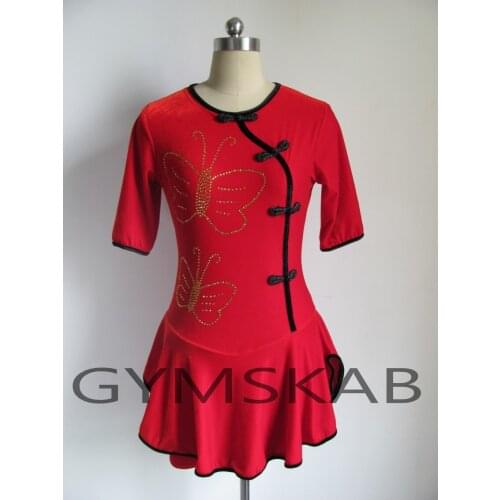 2018 Figure Skating Dress Womens Girls Customized Ice Skating Dress Gymnastics Costume 8161-1