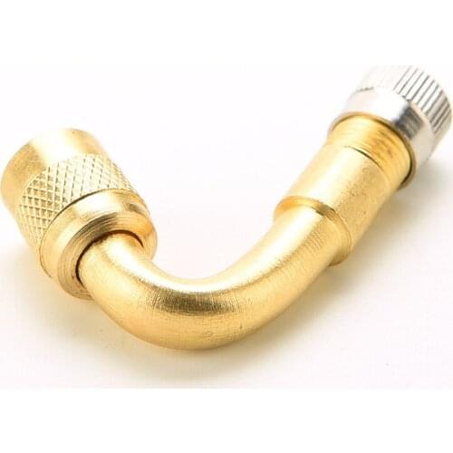 4pcs 45 Degree Brass Air Tyre Extension Valve Motorcycle Car Truck Bicycle Scooter brass gold auto tire-related parts