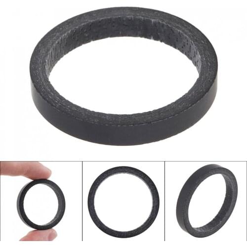 5mm 1 1/8" High Strength Full Carbon Fibre Bike Fork Headset Spacer Road Mountain Bicycle for Road / Mountain Bicycles