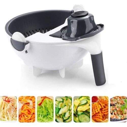 5 function Rotating Drainer Grater Chopper Slicer Apparatus