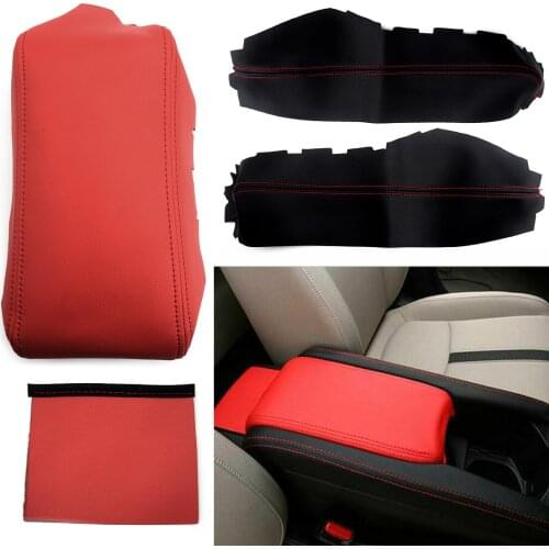 Car Microfiber Leather Center Console Lid Armrest Box Surface Cover Case Trim Skin Fit for Honda Civic 2016 2017 2018 2019 2020