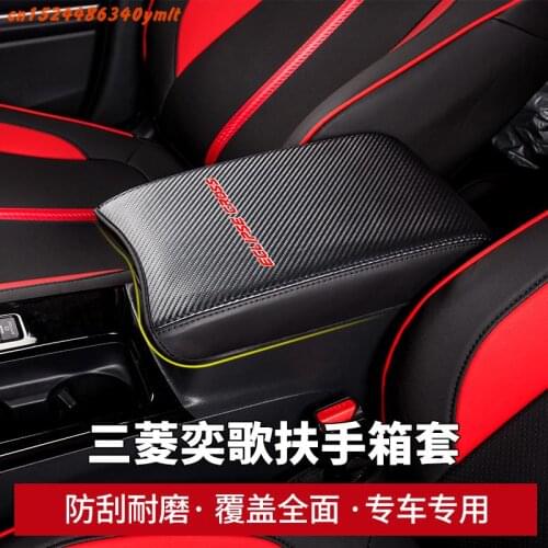 Car Central armrest box 3D design Artificial Leather cover accessories For Mitsubishi Eclipse Cross 2018 2019 car covers