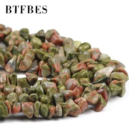 BTFBES Unakite Irregular Gravel beads Natural Beads4-10MM loose beads For Jewelry Making DIY Fashion Bracelet Necklace Wholesale