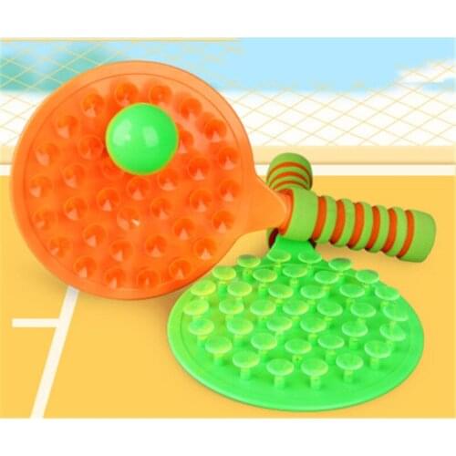 Childrens Funny Sports Toy Suction Catapult Two Sided Tennis Balls Racket Tenis Infantil Outdoor Fitness Exercise Accesorios