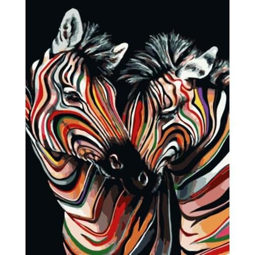 DIY 40X50 Oil Painting By Numbers Color zebra Paint by numbers On Canvas Home Decor Digital Painting chrismas gift