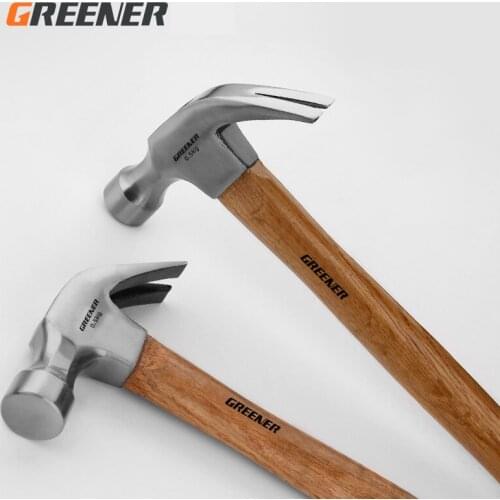 GREENER Claw Hammer for Woodworking Multifunction Shockproof Steel Hammer Small Hardware Safety Hammer Household Hand Tools