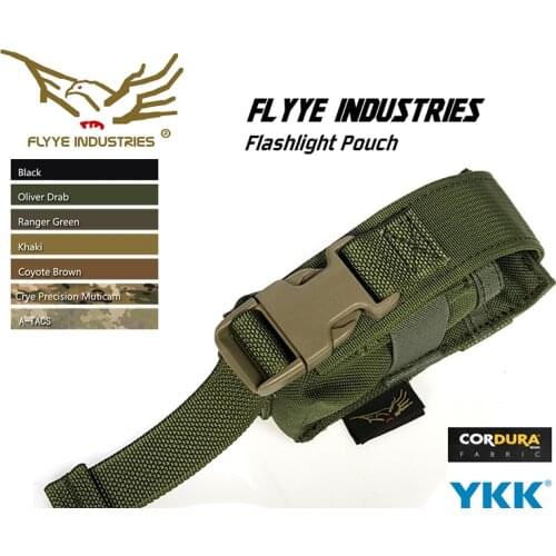 FLYYE FY-PH-C033 1000D CORDURA Waterproof Nylon Molle Tactical Flashlight Torch Pouch Molle Gear Tools Bag ( Adjustable )