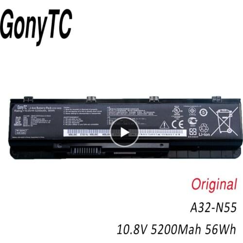 GONYTC A32-N55 NEW Laptop battery For ASUS A32-N55 N45 N45E N45S N45SF N55 N55E N55S N55SF N75 N75E N75S N75SF N75SJ N75SL
