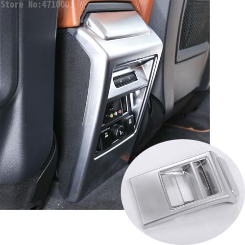 ABS Chrome Armrest Rear Seat Air Condition Outlet Vent Cover Trim For Land Rover Discovery Sport 2015-2017 Car-Styling