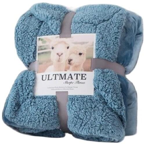 Cashmere Blanket AB Side Winter Blankets Warm Soft Polyester Fleece Bed Cover 150*200cm CoffeeThrow Bed Bedding Home Textile