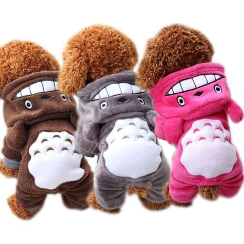 Cartoon Pet Dog Clothes For Small Dogs Winter Warm Soft Dog Clothes Costume Chihuahua Clothing Hoodies Puppy Cat Coat Jackets