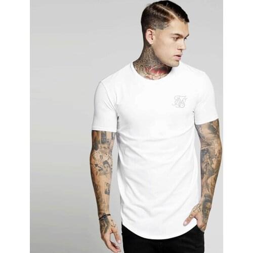 2019 Brand Mens embroidery Tshirt Cotton Short Sleeve T Shirt Spring Summer Casual Mens O neck Slim T-Shirts Size M-XXL