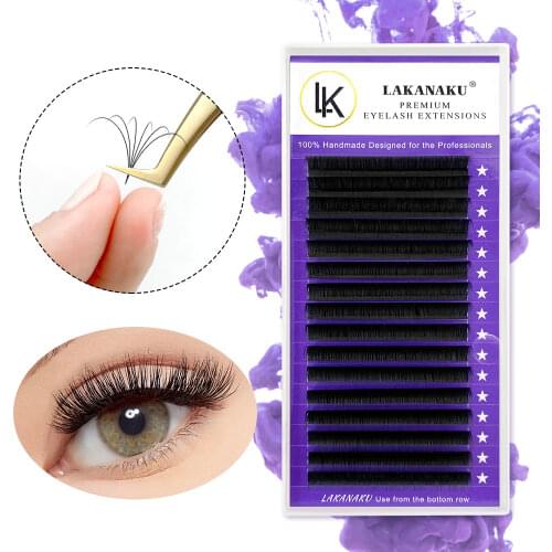 LAKANAKU Eyelash Extension Supplies 8-18mm Russian Volume Professional Cashmere Las Extension Tray Individual Makeup Eyelash
