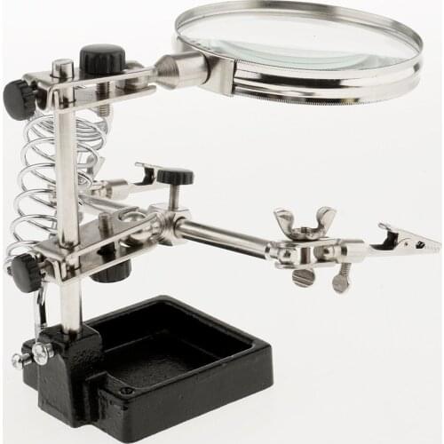 3X Table Desktop Magnifier with Bracket Adjustable Angle Lens magnifying glass Lab Supplies Science Educational Equipment