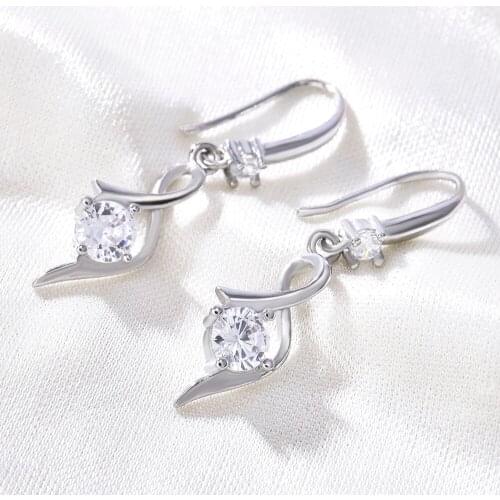 Fashion Trends Temperament Irregular Long Pendant Earrings Zircon Aesthetic Fresh Wedding Jewelry Gift Pair