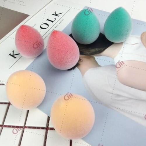 New style Non-latex Flocking Professional Wholesale Foundation Base Liquid Cosmetic Beauty Blending Tool Powder Puff
