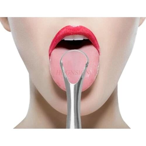 Stainless Steel Mouth Tongue Cleaner Adult To Bad Breath Care Scraper Coating Brush Sale