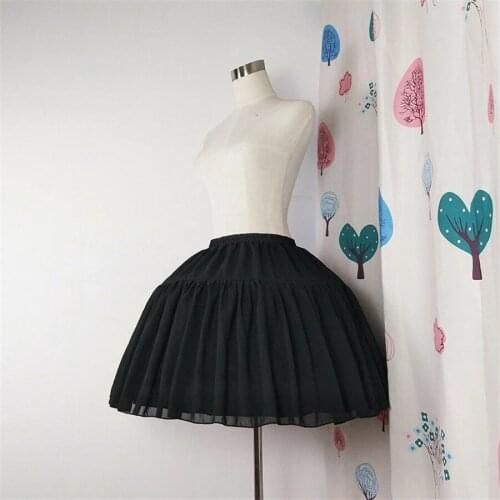2 Hoop Lolita Girls Dress Petticoat Crinoline Hoop Bustle Skirt Pannier Skirt 2022