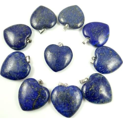 Natural stone Turquoises Quartz Crystal lapis Opal tiger eye Heart-shaped pendant for diy Jewelry making necklace Accessories