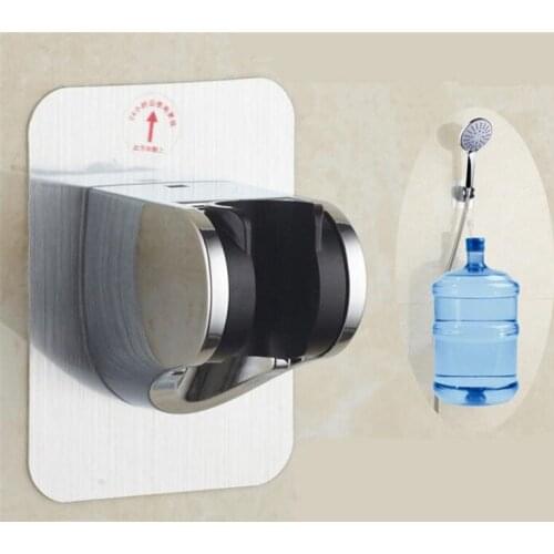 Useful Adjustable Polished Self-Adhesive Handheld Suction Up Drill-Free Shower Head Holder Showerhead Rack Punch-Free Adjustable