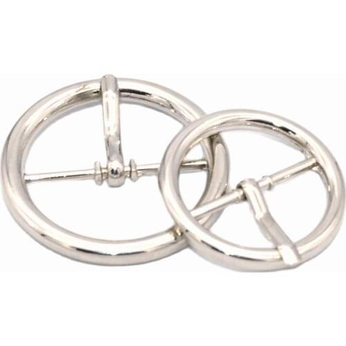 Silver Metal Round belt buckle Slide Buckles Adjuster Buckles Leather Purse Backpack Buckles For Belt Scarf Buckle Garment 30/25