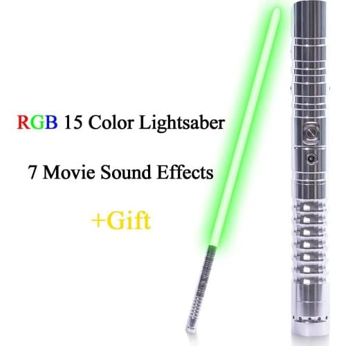 Lightsaber 7 Original Movie Sound Metal Handle 15 Color Change RGB Laser Sword FX Force Blaster Children LED Toy Cosplay Gift
