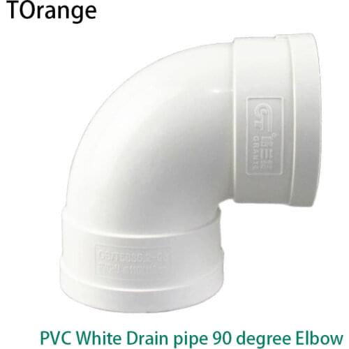 PVC White Drain pipe 90 degree Elbow Inner diameter 50-200mm drain pipe fittings fittings connector Kitchen Drain Fittings 1 Pcs