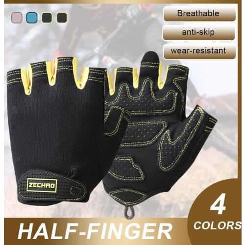 Cycling Gloves Half Finger Anti-slip Shock Absorbing Sports Gloves Men Women Bike Gloves Breathable for Sports Fitness