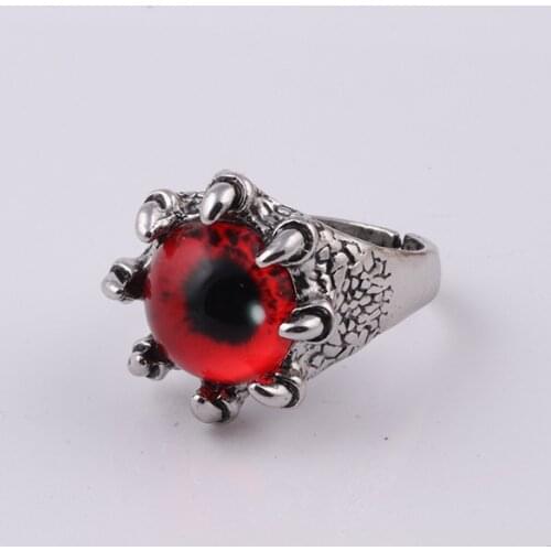 Vintage Lizard Eye Rings for Men Wolf Paw Ring Demon Evil Eye Rings Punk Black Gothic Wild Ring Male Hip Hop Motorbike Jewelry