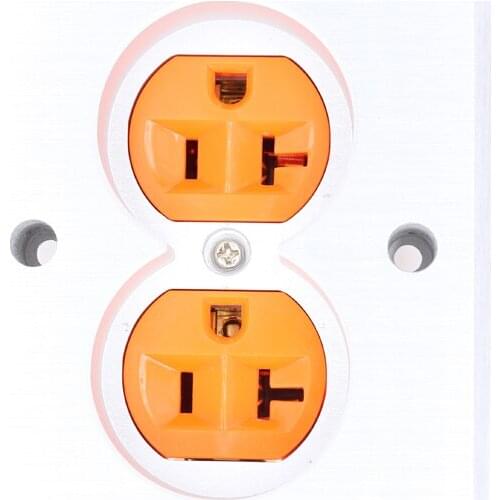 Factory directly offer 2pcs Orange High Quality Power US AC Power Receptacle Wall Outlet Copper Socket