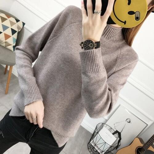Sweater Female 2018 Autumn Winter Cashmere Knitted Women Sweater And Pullover Female Tricot Jumper Pull Femme NS4120