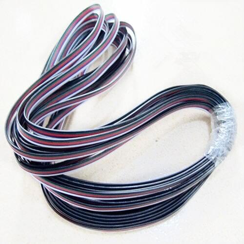 100m/lot 5pin RGBW Cable Extension Electric Wire For 3528 5050 LED Stirp Lighting Connecting Free Shipping By DHL or EMS