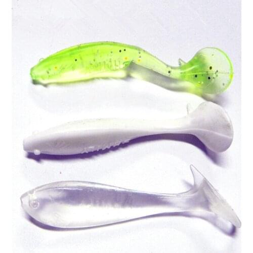 100pcs/lot A variety of specifications of super lure Bait T soft bait fish tail soft fish bait fishing simulation of fake bait n