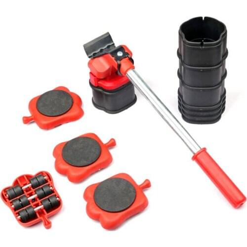 13Pcs Set Furniture Moving Set Roller Slider with Lifting Lever & Extension Moving Wheel Roller Bar Hand Tools Dropshipping