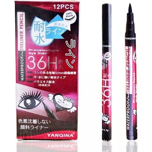 240pcs=20boxes DHL free Waterproof YANQINA Eyeliner Pencil Cosmetics 36H Precision Liquid Eye liner Makeup