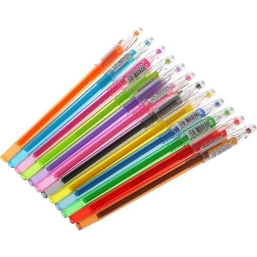 Diamond Gel Pen School Supplies Draw 12 Colored Pens Student Candy Color Gifts