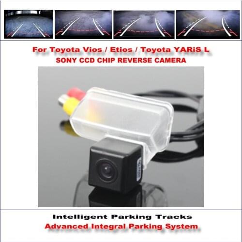 Car Intelligentized Reverse Camera For Toyota Vios/Etios/YARiS L 2014 2015 Rear View Backup Dynamic Guidance Tracks CAM