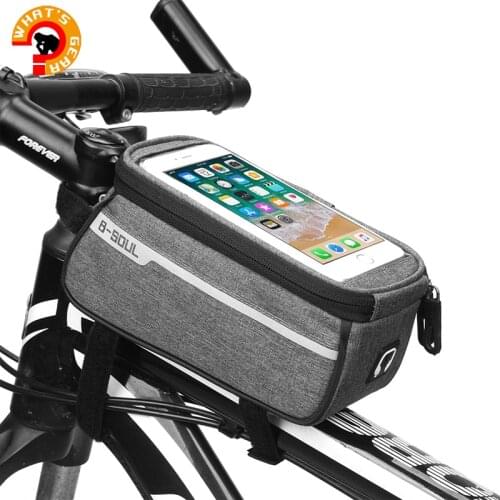 B-Soul Bicycle Bag Bike Front Top Tube Waterproof Tools Storage Bags For Cycling Accessories 6 inches Mobile Phone MTB Bag