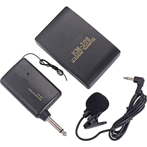 Wireless Receiver Lapel Collar Clip Mini Mic System Microphone