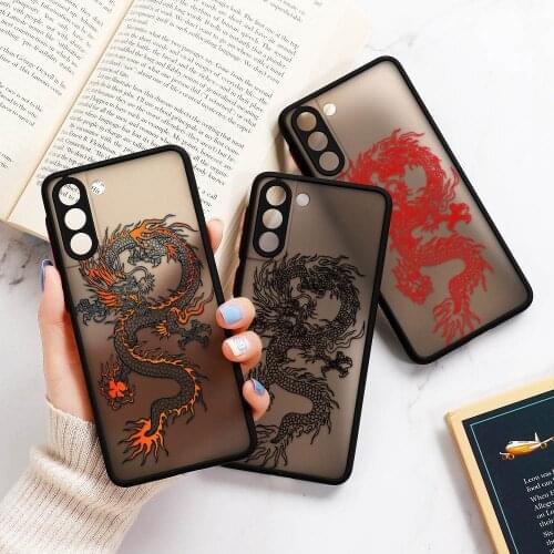 Realme 8 Pro Case Black Dragon Matte Cover For Oppo Realme C15 C12 C11 C20 C21 Cases Oppo A94 A93 A91 A83 A74 A55 A15 A52 Fundas