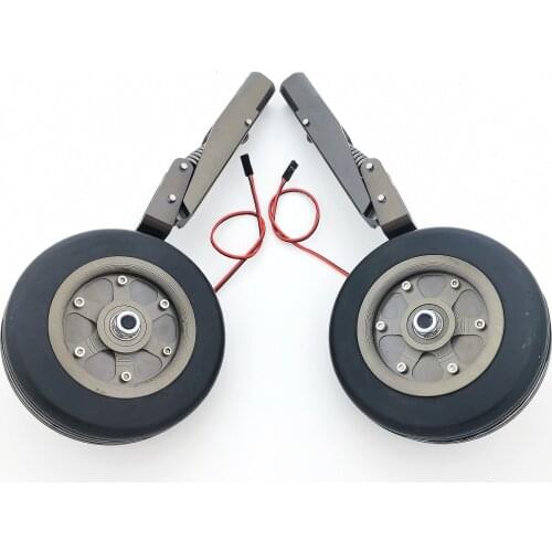 CNC Anti Vibration Landing Gear with electric brake for rc airplane turbine jet 25 to 35KG class