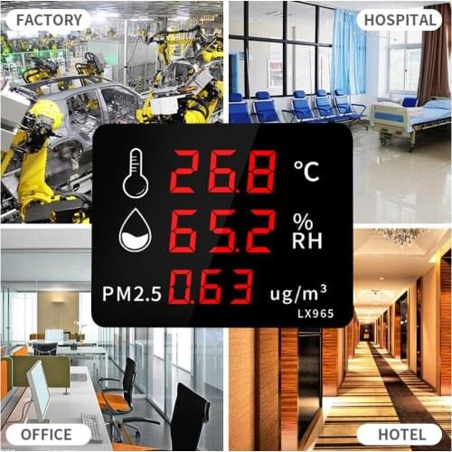 PM2.5 Air Quality Detector Site Monitoring Household Indoor Professional Temperature and Humidity Meter