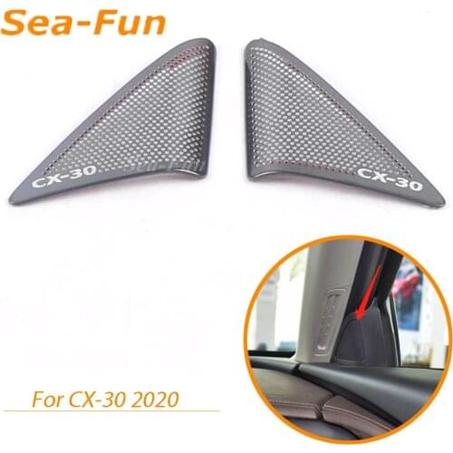 For Mazda CX-30 CX30 CX 30 2020 Front Column Roof Horn Hood Speaker Sticker Cover Sound Decorative Frame Sequins Car Accessories