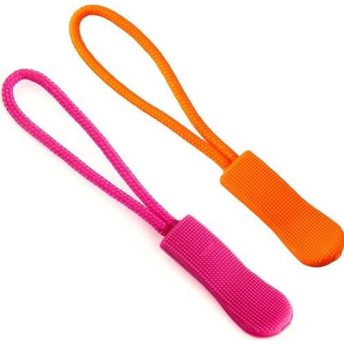 Hot Sale 20pcs Red Black Zipper Puller Handle Plastic Pull For DIY Zipper Apparel Luggage Bags Sportwear Accessories