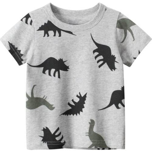 Hot Sale Girls boys Baby T-shirts High Quality Fashion Kids Cartoon dinosaur Casual O-neck Short Sleeve Cotton Kids T-shirt