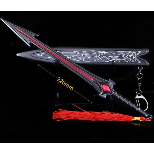 Alloy Model Making Swords Weapons Arms Length 22cm Decorated With Orna As A Key Chain With A Scabbard As Childrens Outdoor Toys