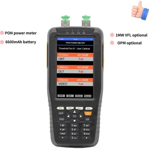 TM70B PON Optical Power Meter PON Fiber with 1310/1490/1550nm Wavelength, Support connected OLT and ONT PON network test tool
