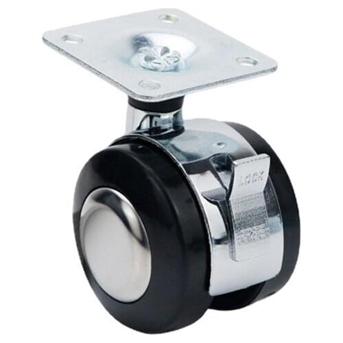 1.5'' 2'' Wheels Furniture Caster 360 Degree Mute Swivel Castor Replaced Trolley Wheel Silent with Brake Protection