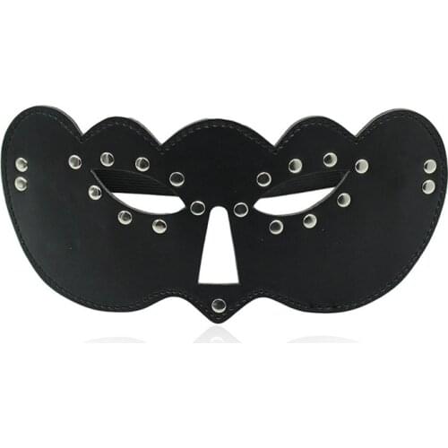 Leather Multi-nail Eye Mask Eye-catching Stage Prop Eye Mask Leaky Nose Eye Pattern Mask Female